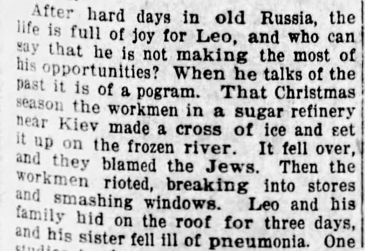 Excerpt from 1917 newspaper article written by Hemingway.