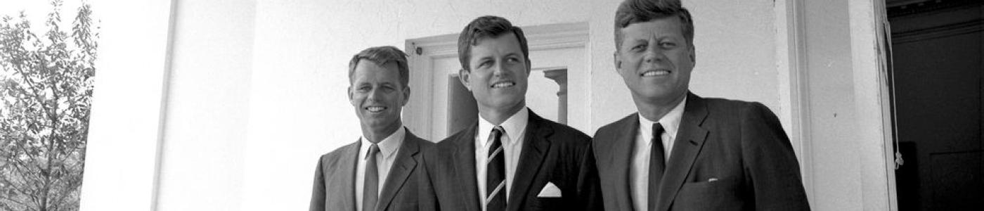 Back ST-398-3-63. President John F. Kennedy with Brothers, Robert F. Kennedy and Edward M. Kennedy