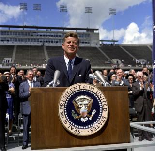 JFKWHP-KN-C23643. President John F. Kennedy Speaks at Rice University, 12 September 1962