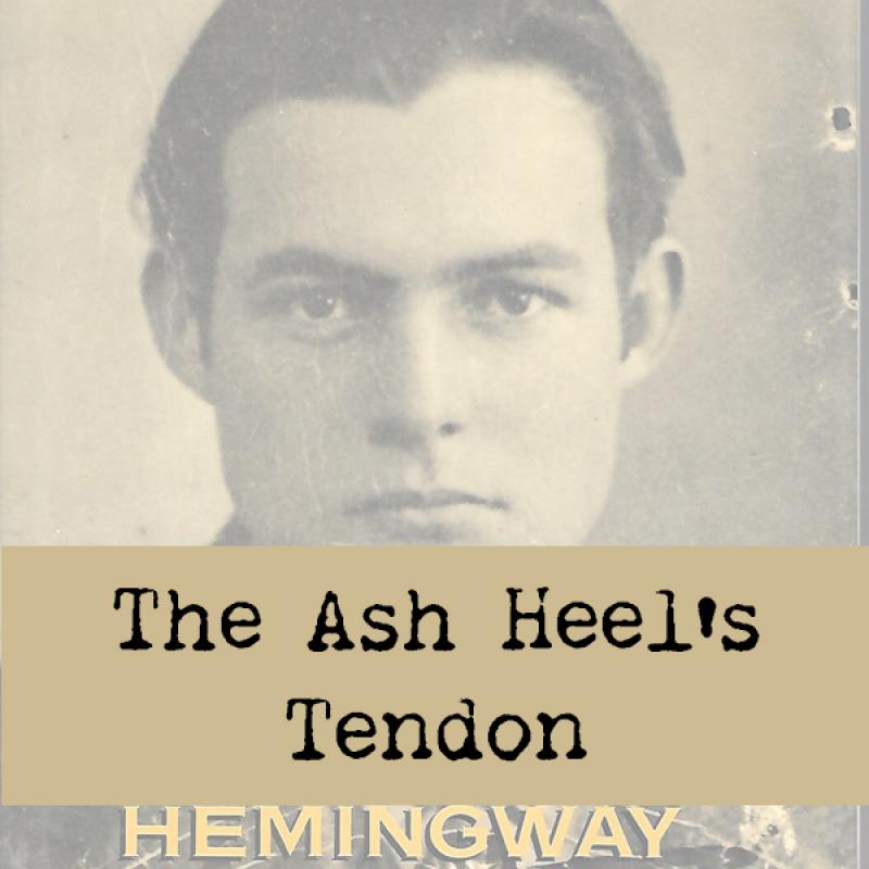 Graphic for web use: Short story title "The Ash Heel's Tendon" superimposed on the cover of Along With Youth.